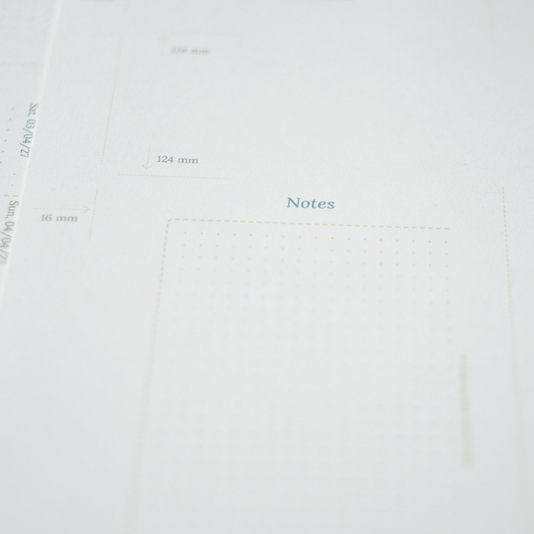 Printable raw with Notes print in Traveler's Notebook Passport size.