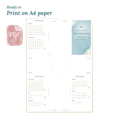 Calendar planner with title on A4 paper that illustrates that our products are ready to print.