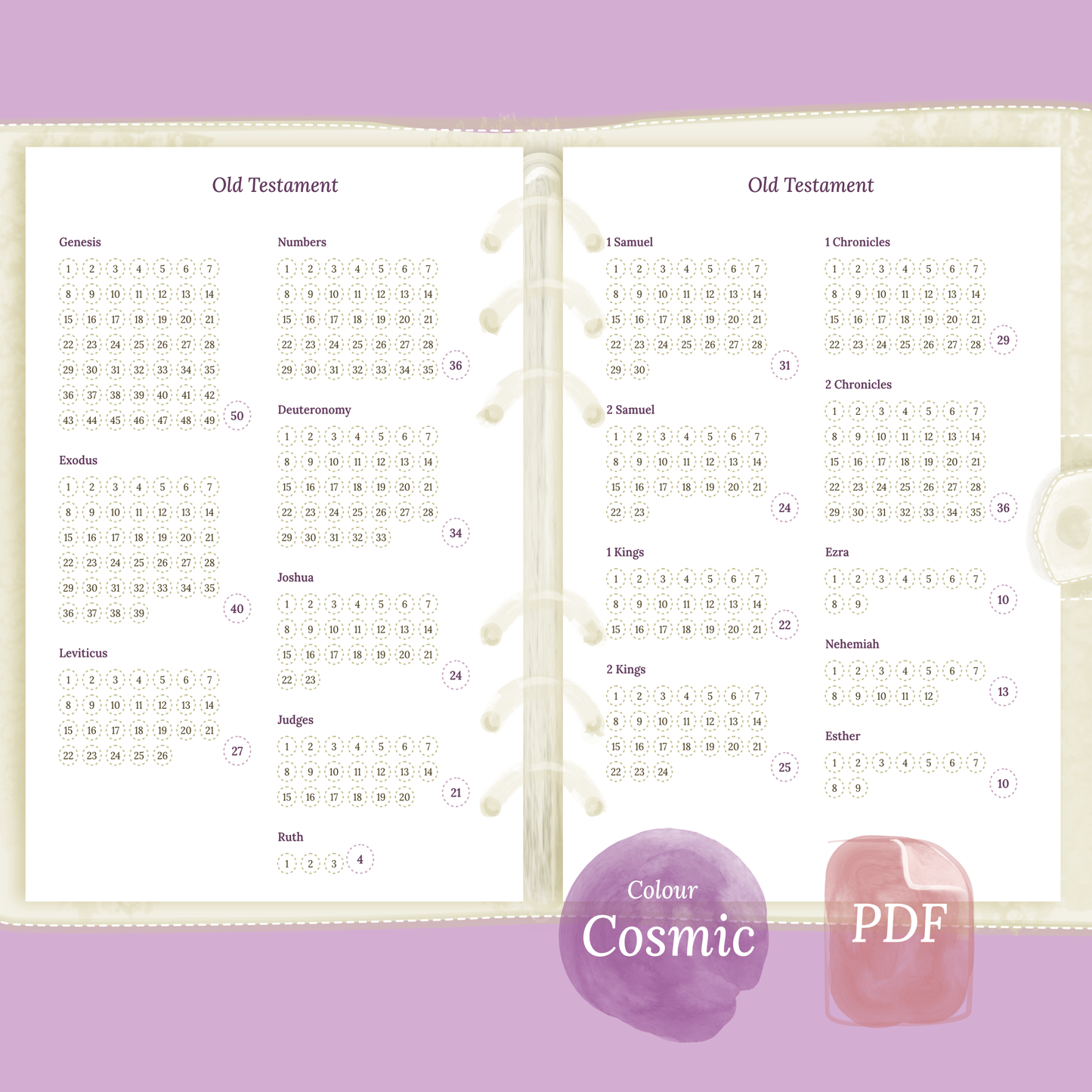 Bible reading in a year - A5