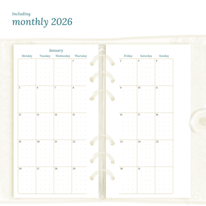 Bundle | Year at a glance, future log, monthly & week on 2 pages- Personal