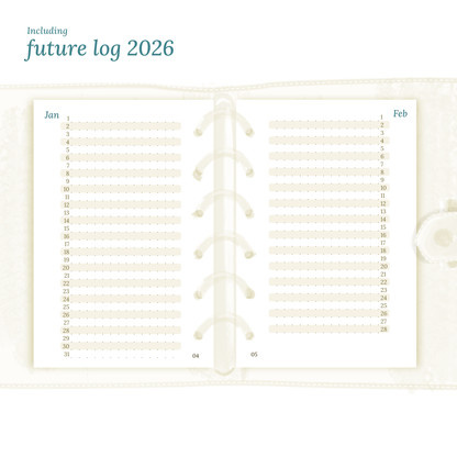 Bundle | Year at a glance, future log, monthly & week on 2 pages - Pocket