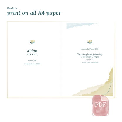TN A5 | Bundle L | Year at a glance, future log, month on 2 pages & week on 2 pages