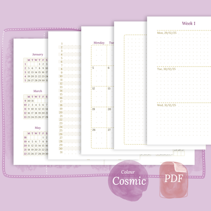 Bundle | Year at a glance, future log, monthly & week on 2 pages - TN Passport