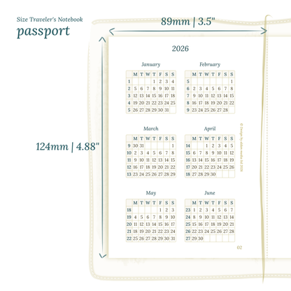 Bundle | Year at a glance, future log, monthly & week on 2 pages - TN Passport