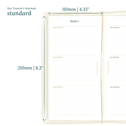 TN Standard | Bundle L | Year at a glance, future log, month on 2 pages & week on 2 pages
