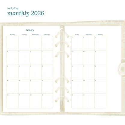 Bundle XL | Year at a glance, future log, monthly, week on 2 pages & daily - A5