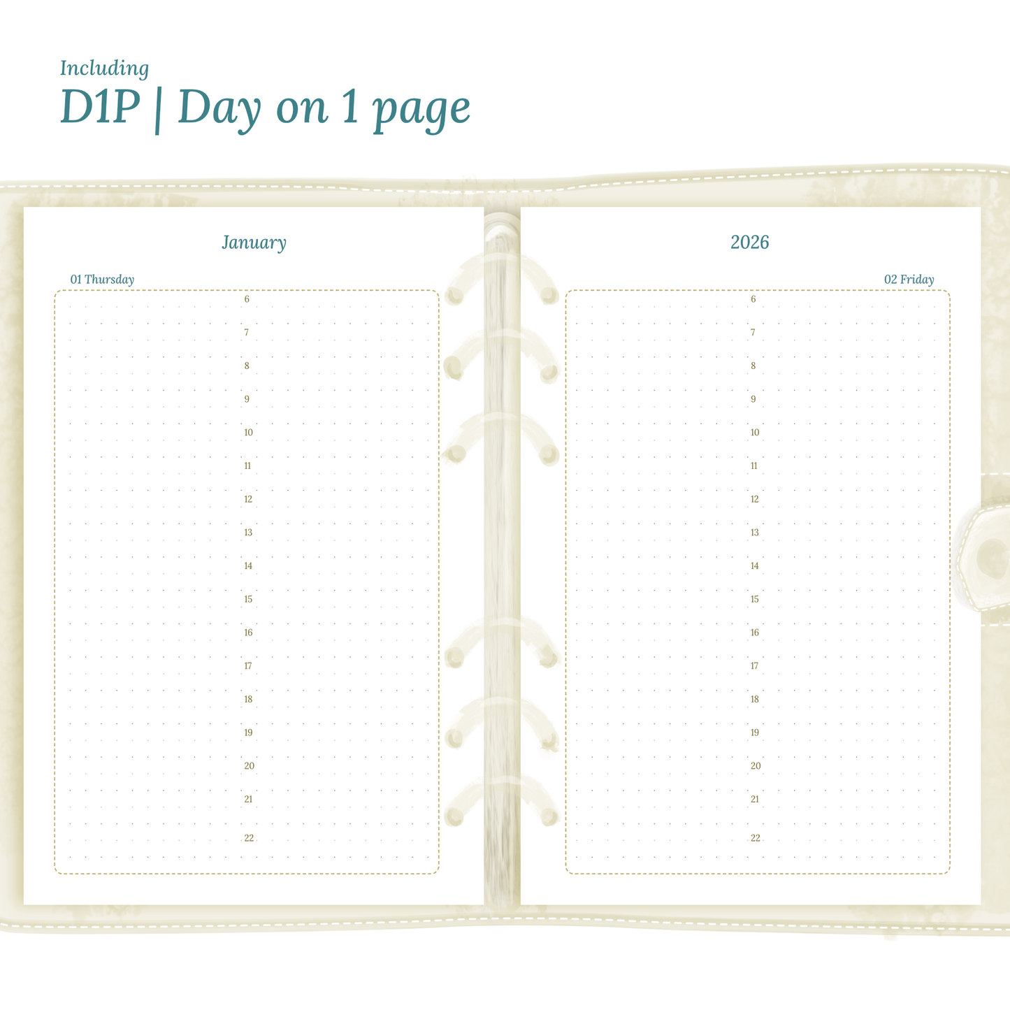 Bundle XL | Year at a glance, future log, monthly, week on 2 pages & daily - A5