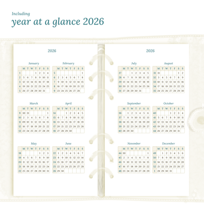 Bundle XL | Year at a glance, future log, monthly, week on 2 pages & daily - Personal