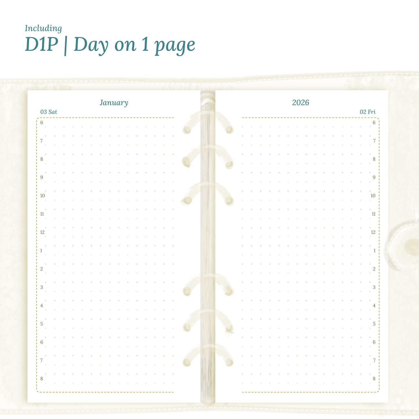 Bundle XL | Year at a glance, future log, monthly, week on 2 pages & daily - Personal