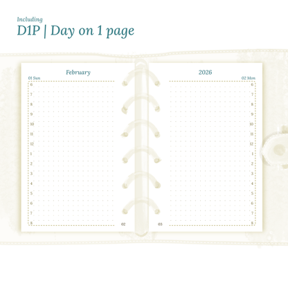 Bundle XL | Year at a glance, future log, monthly, week on 2 pages & daily - Pocket