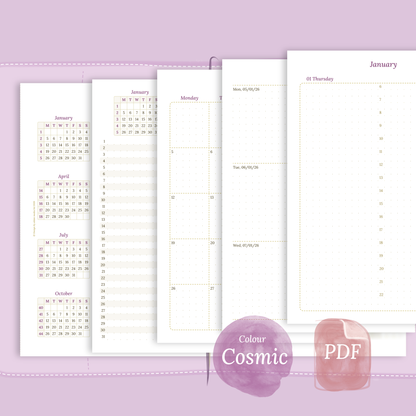 TN A5 | Bundle XL | Year at a glance, future log, month on 2 pages, week on 2 pages & daily