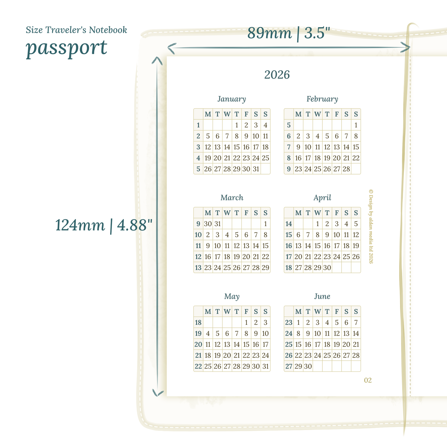 Bundle XL | Year at a glance, future log, monthly, week on 2 pages & daily - TN Passport