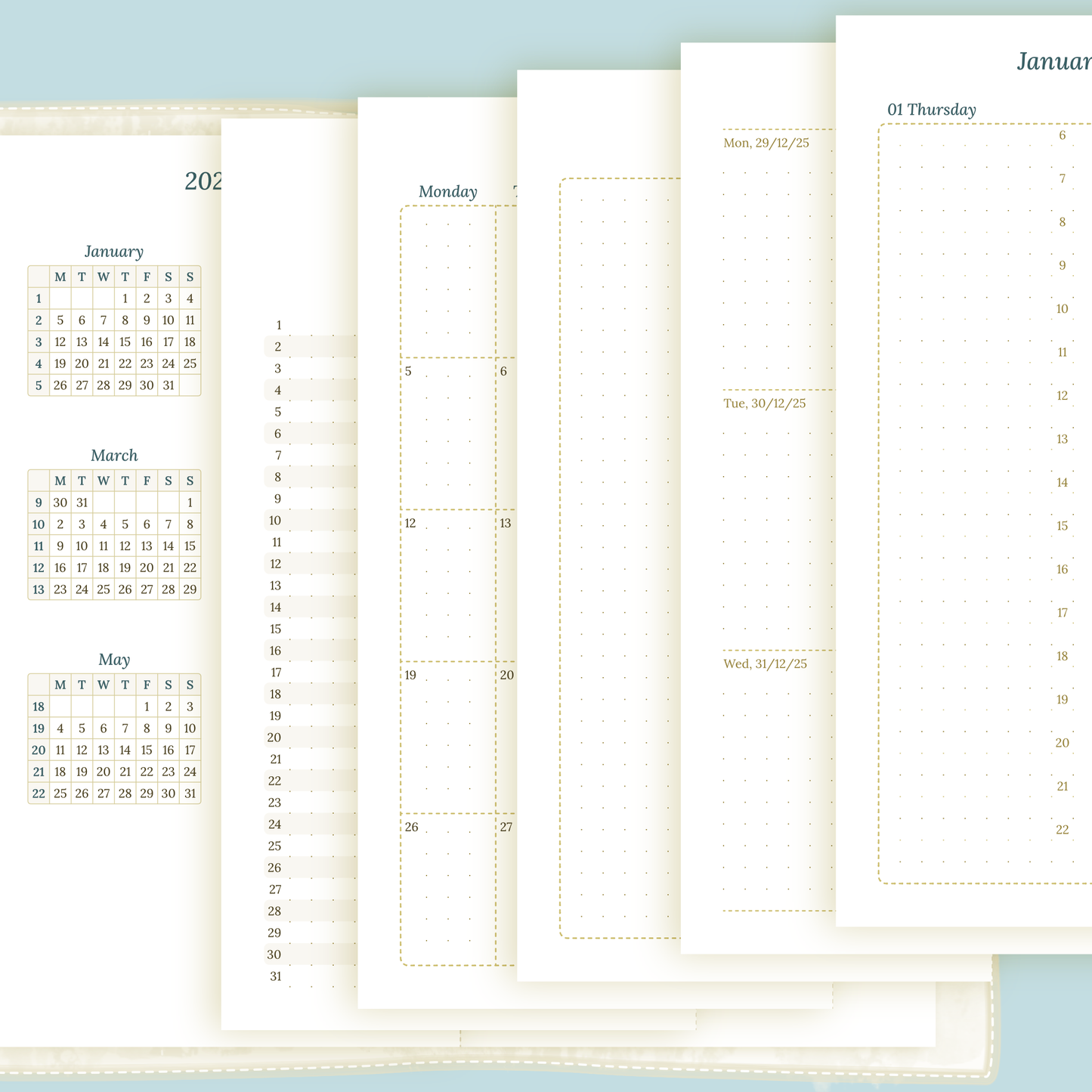 TN Standard | Bundle XL | Year at a glance, future log, month on 2 pages, week on 2 pages & daily