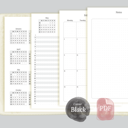 Bundle | Year at a glance, future log & monthly - A5