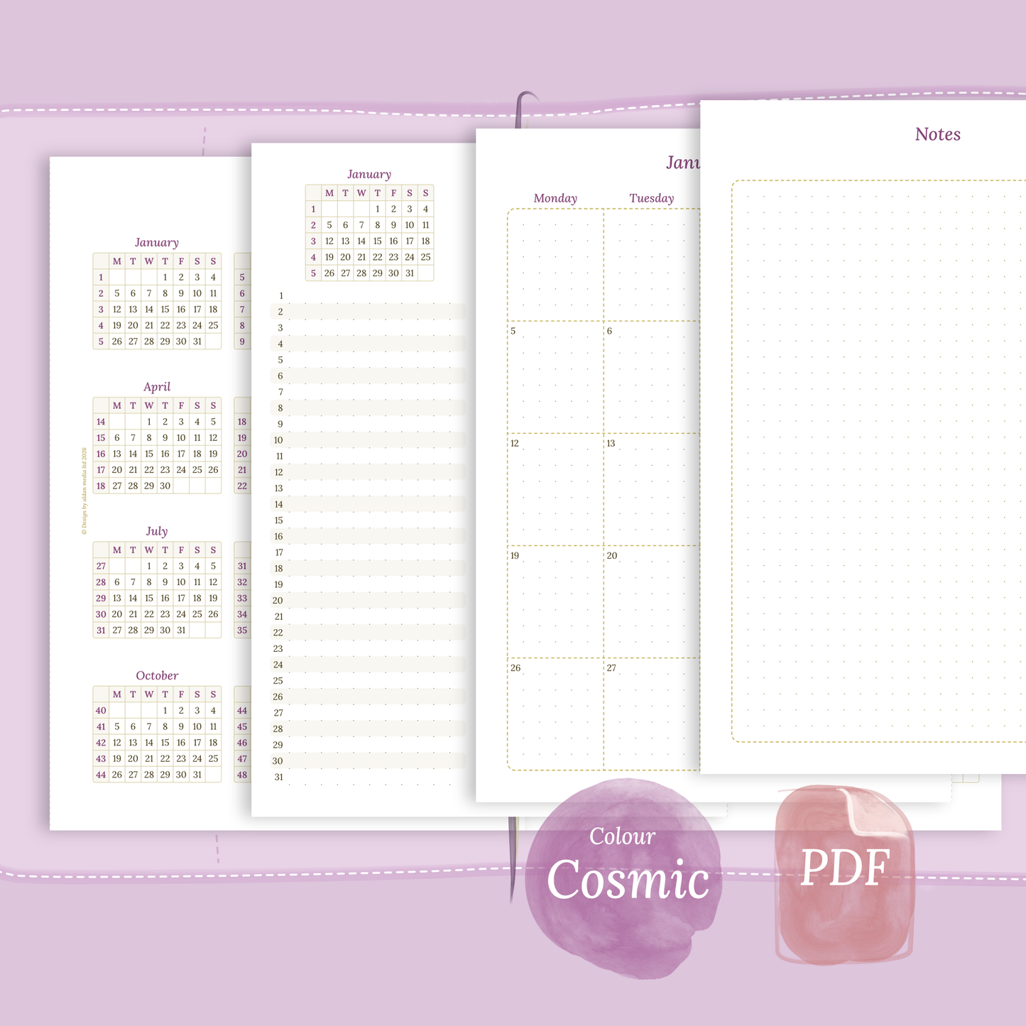 TN A5 | Bundle | Year at a glance, future log & month on 2 pages