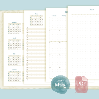 Bundle | Year at a glance, future log & monthly - A5