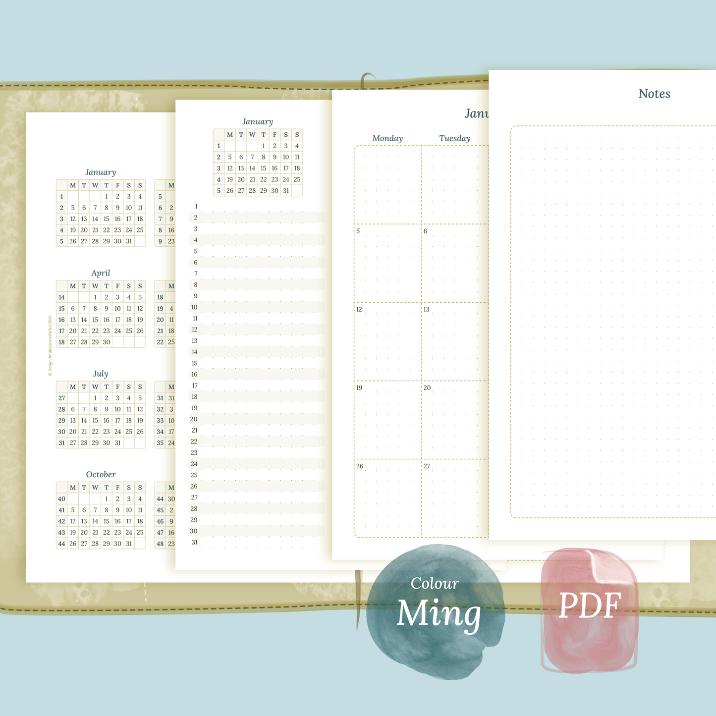 TN A5 | Bundle | Year at a glance, future log & month on 2 pages