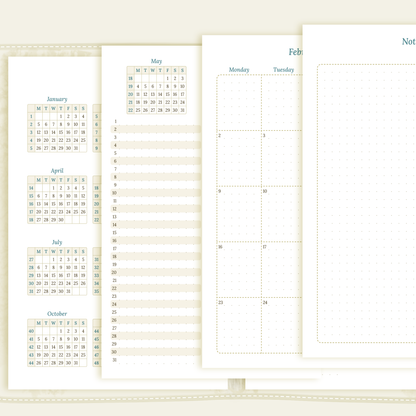 Bundle | Year at a glance, future log & monthly - A5