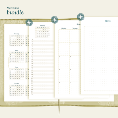 TN A5 | Bundle | Year at a glance, future log & month on 2 pages