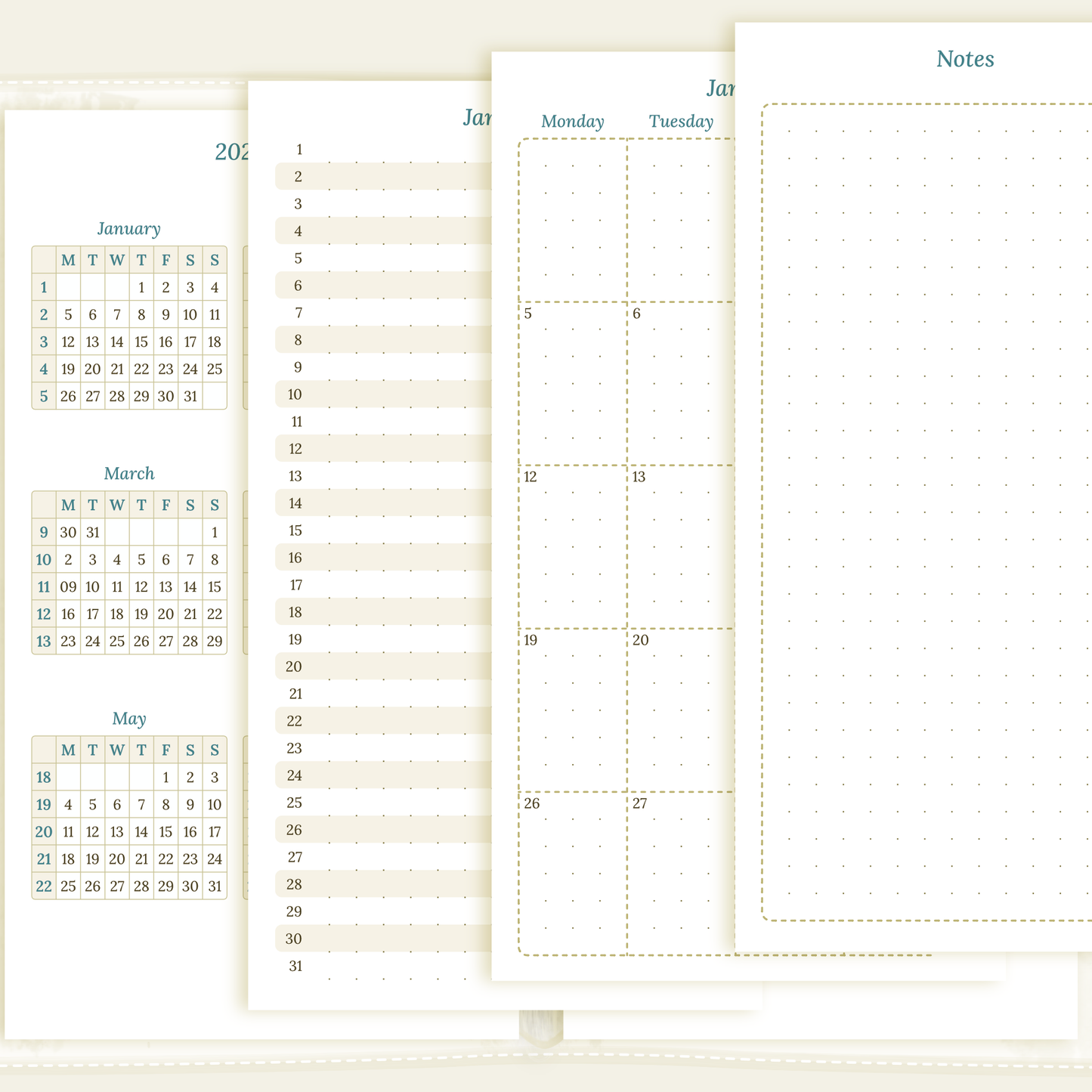 Bundle | Year at a glance, future log & monthly - Personal