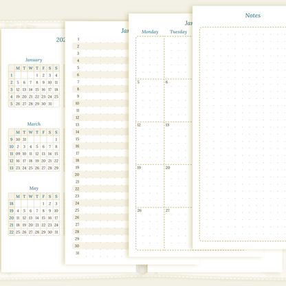 Bundle | Year at a glance, future log & monthly - Personal