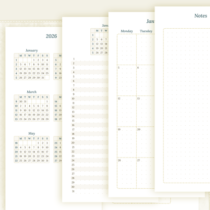 TN Standard | Bundle | Year at a glance, future log & month on 2 pages