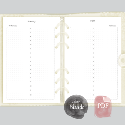 D1P | Day on 1 page - A5