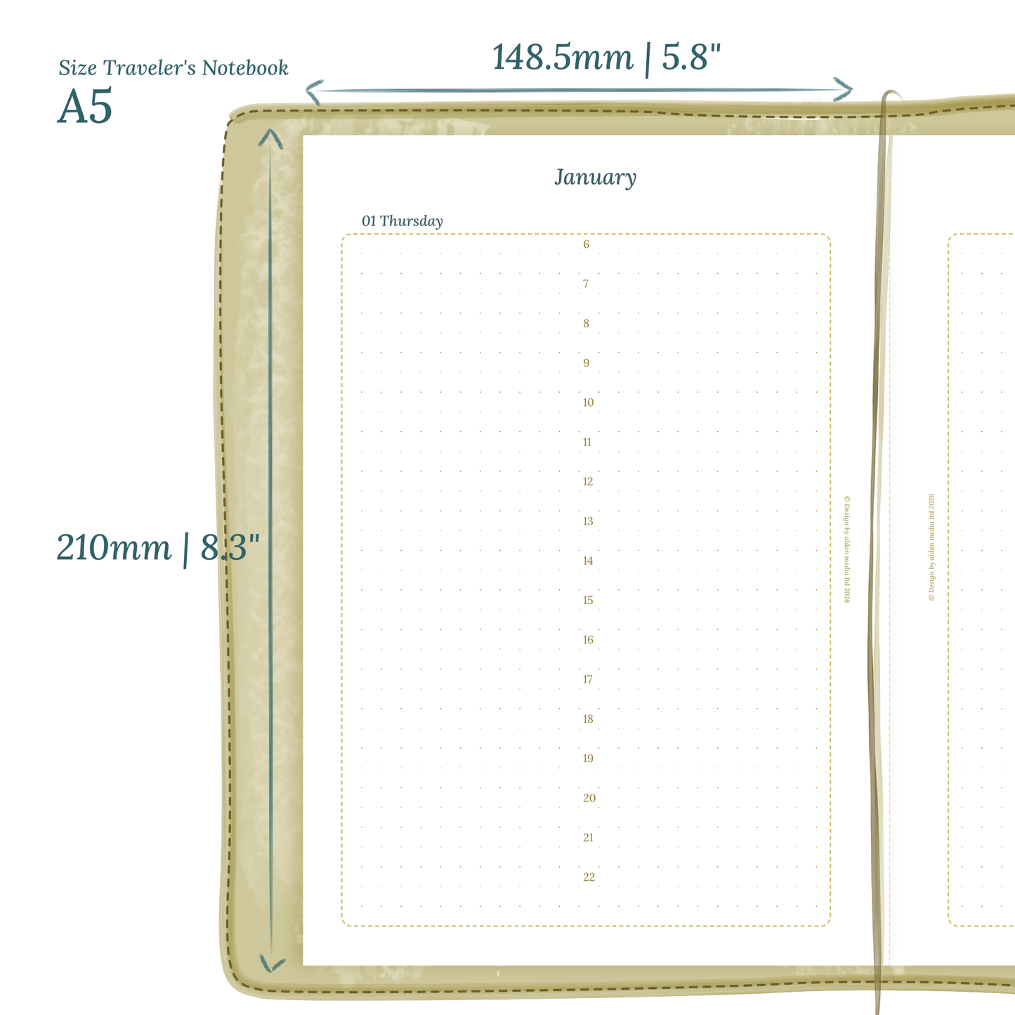 TN A5 | D1P | Day on 1 page