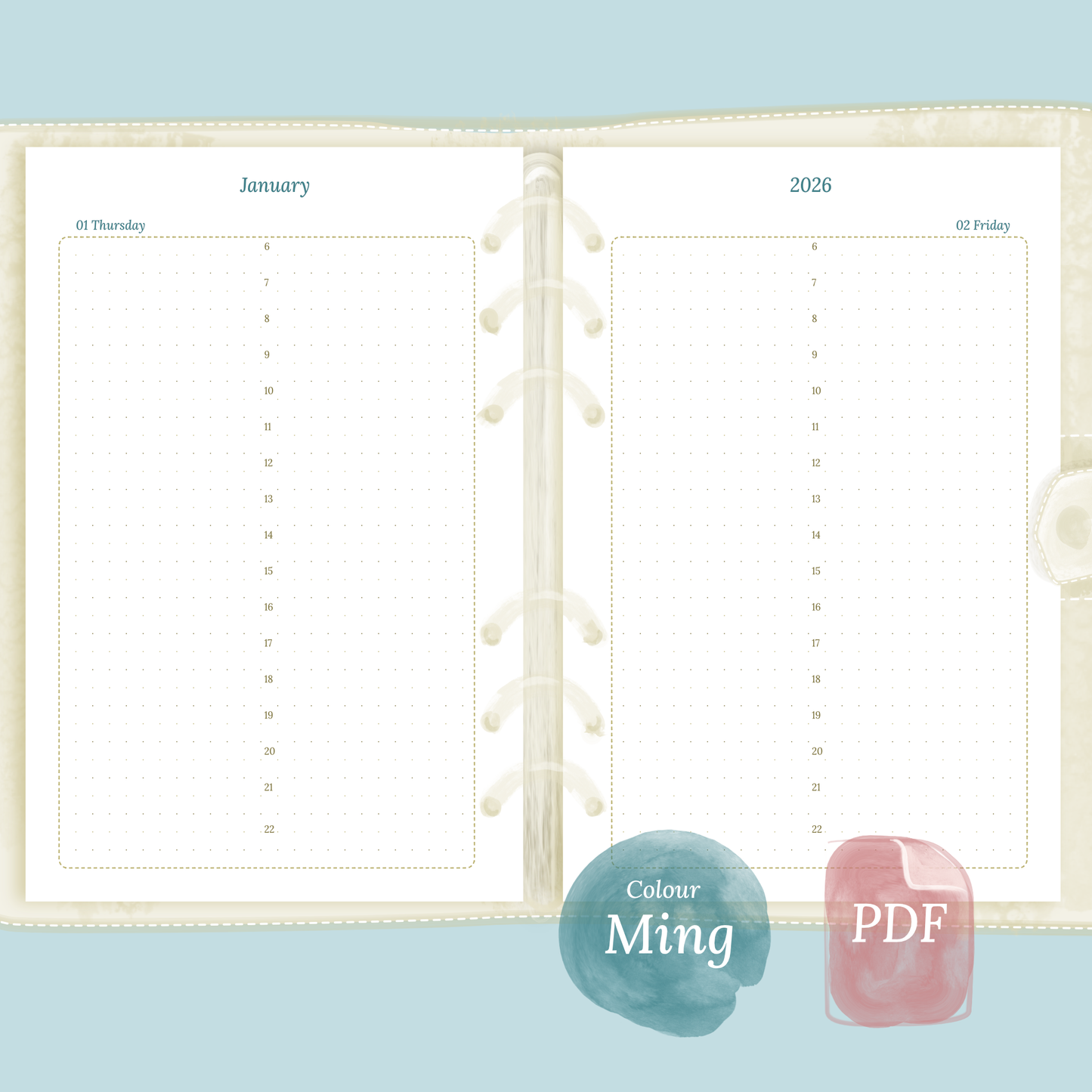 D1P | Day on 1 page - A5