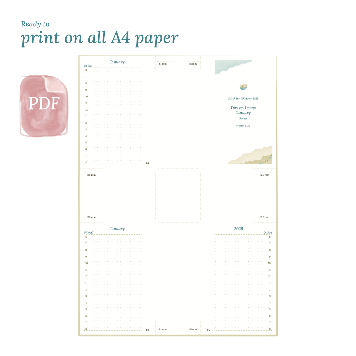 D1P | Day on 1 page - Pocket