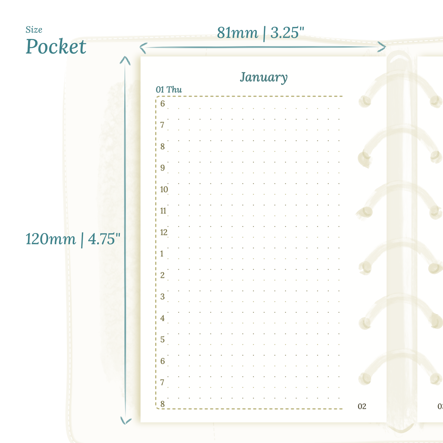 D1P | Day on 1 page - Pocket
