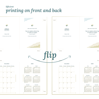 Bundle | Year at a glance, future log & monthly - TN Passport