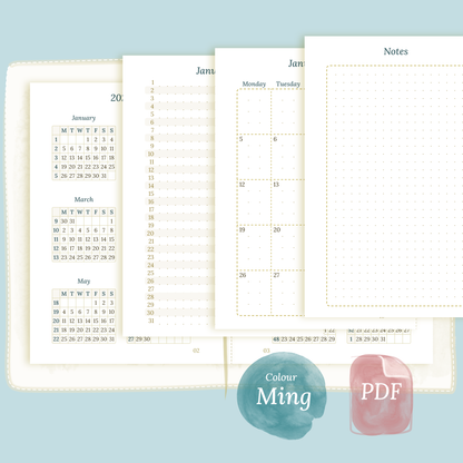 Bundle | Year at a glance, future log & monthly - TN Passport