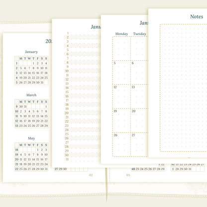 Bundle | Year at a glance, future log & monthly - TN Passport