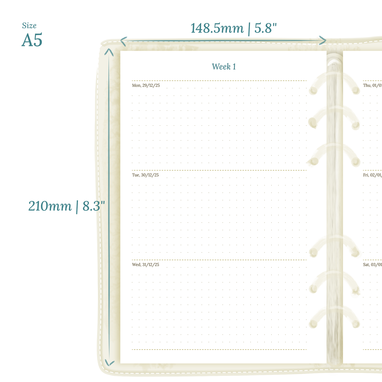 W2P | Week on 2 pages - A5