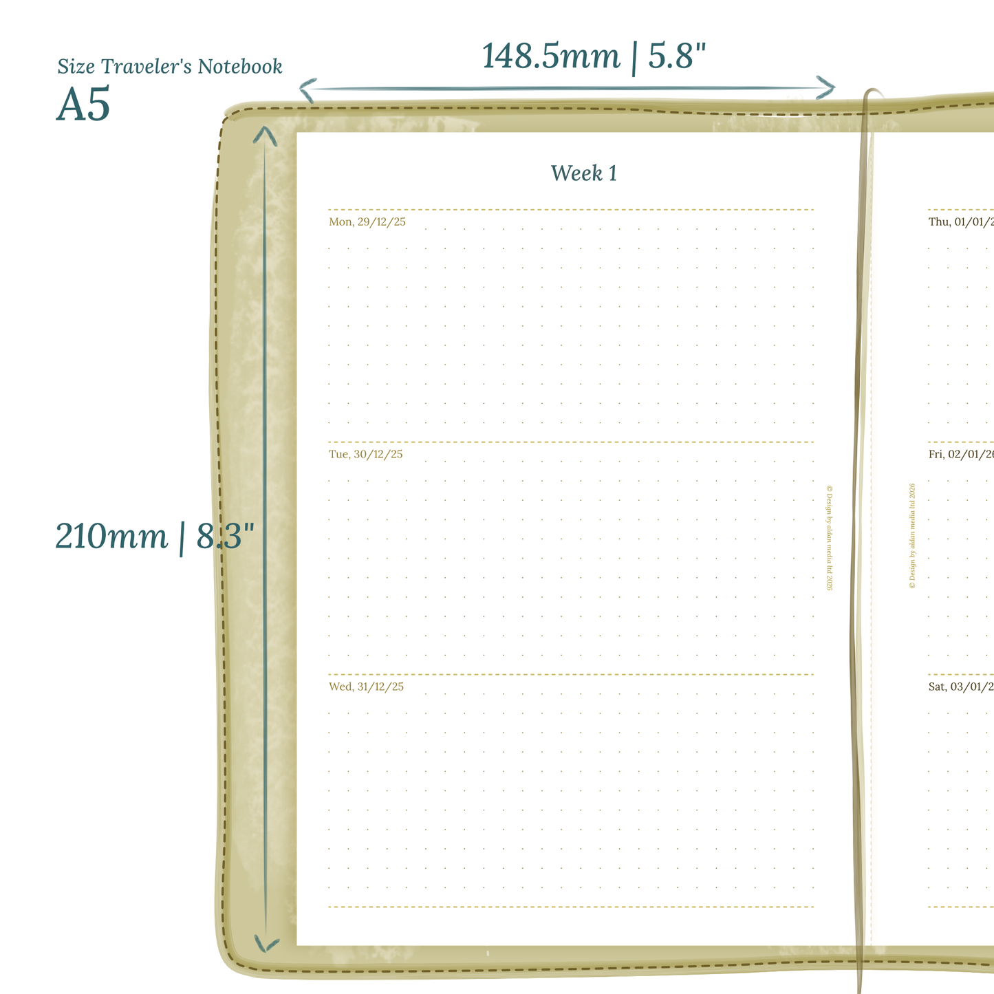 TN A5 | W2P | Week on 2 pages