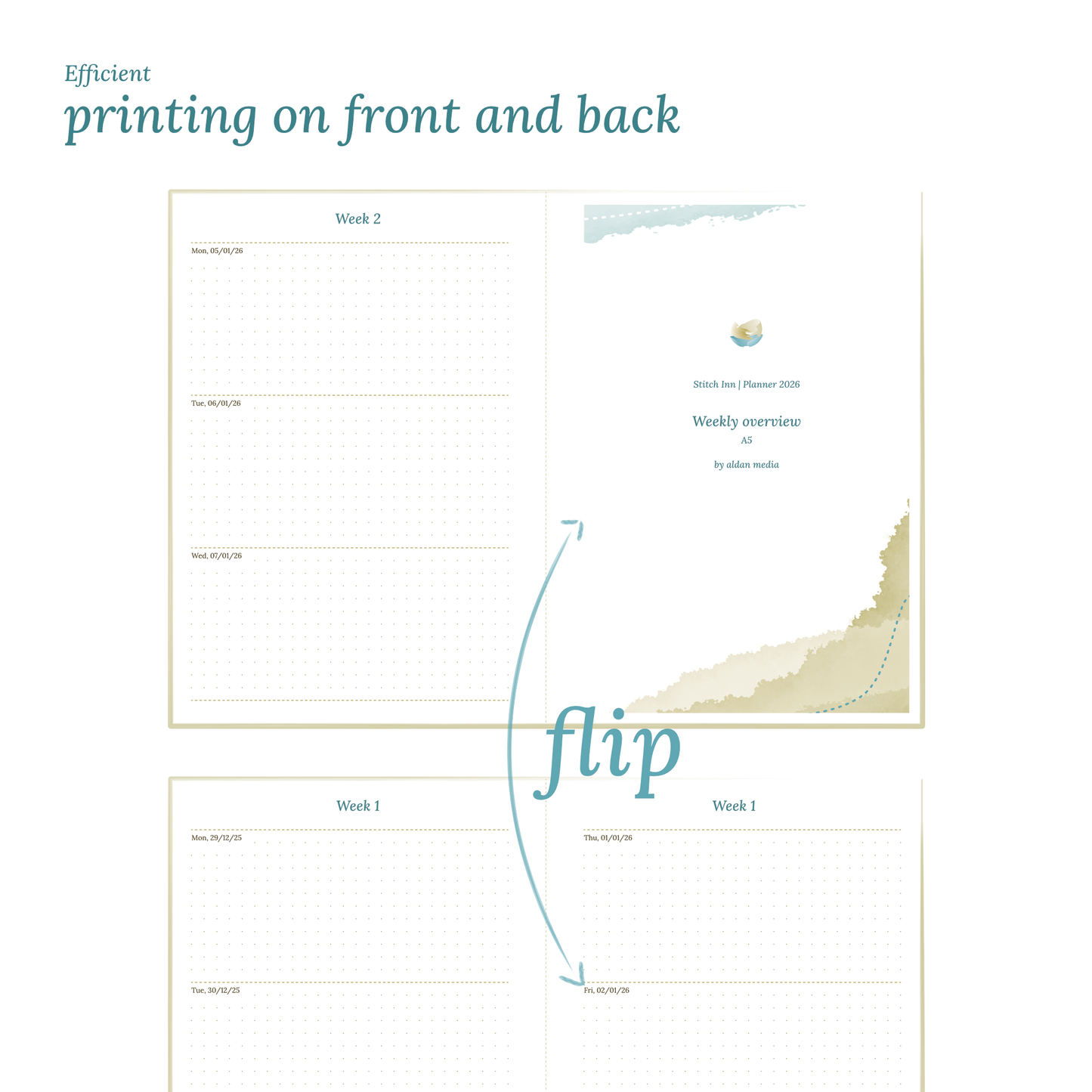 W2P | Week on 2 pages - A5