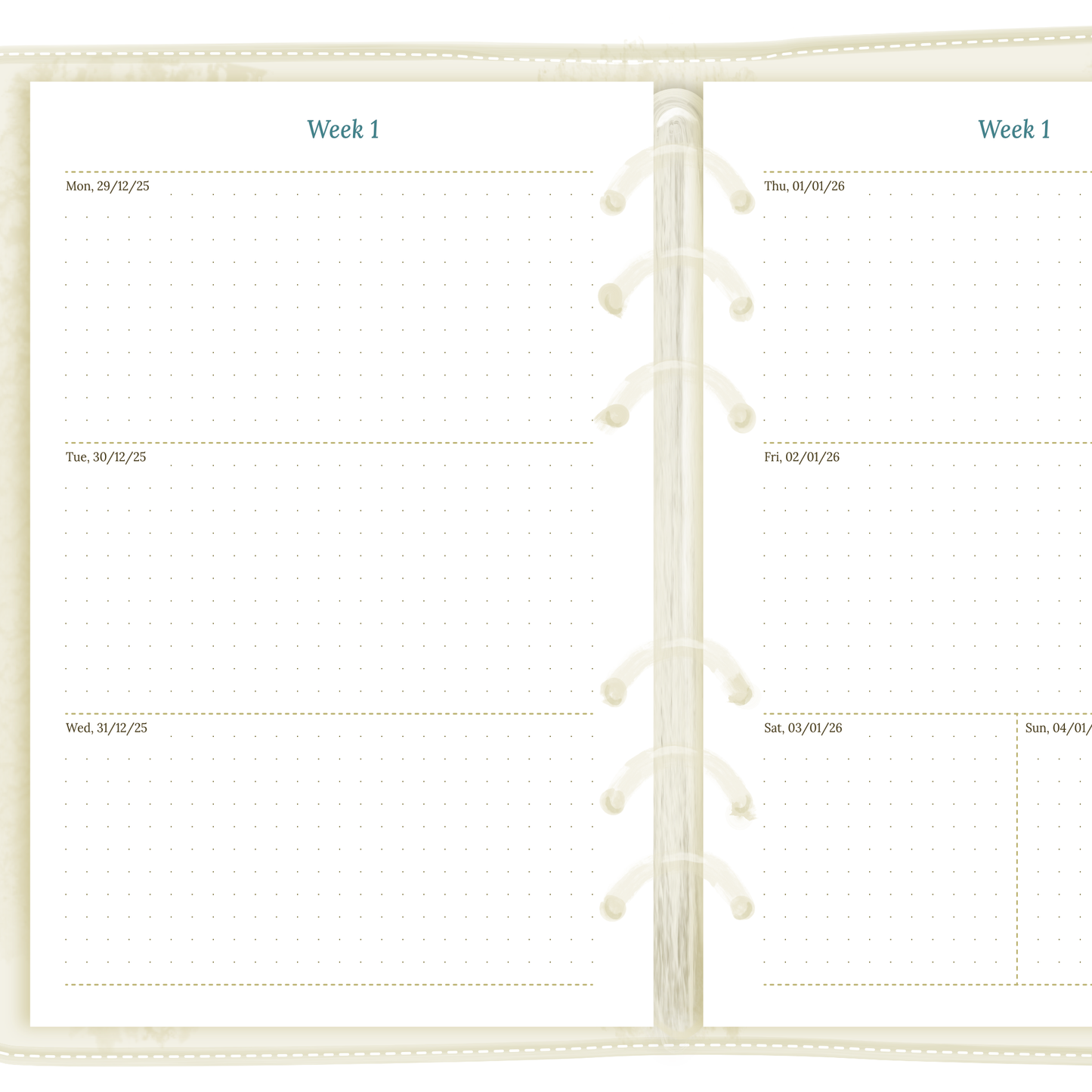 W2P | Week on 2 pages - A5