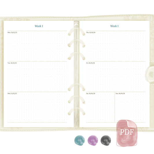 W2P | Week on 2 pages - A5