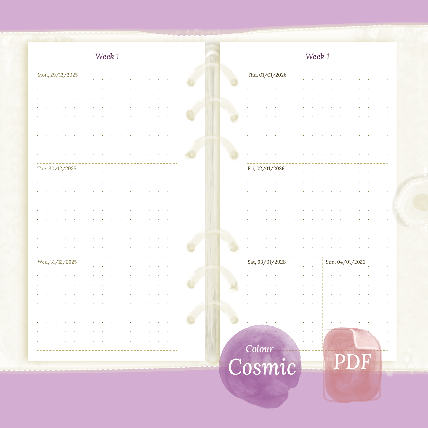 W2P | Week on 2 pages - Personal