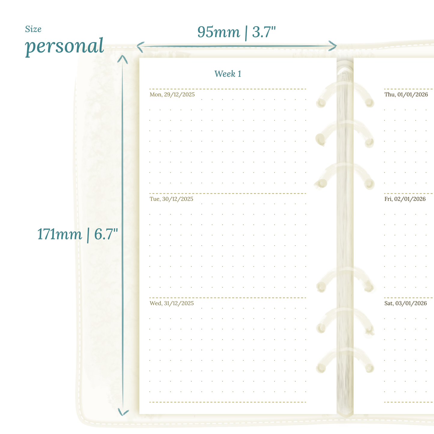 W2P | Week on 2 pages - Personal