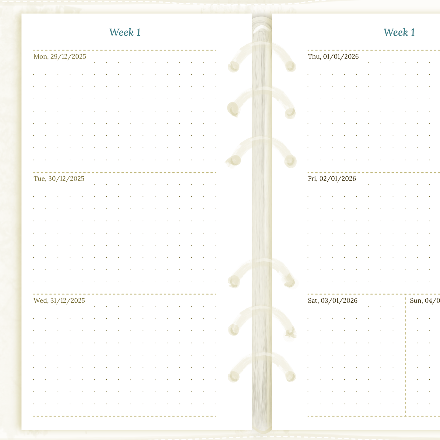 W2P | Week on 2 pages - Personal