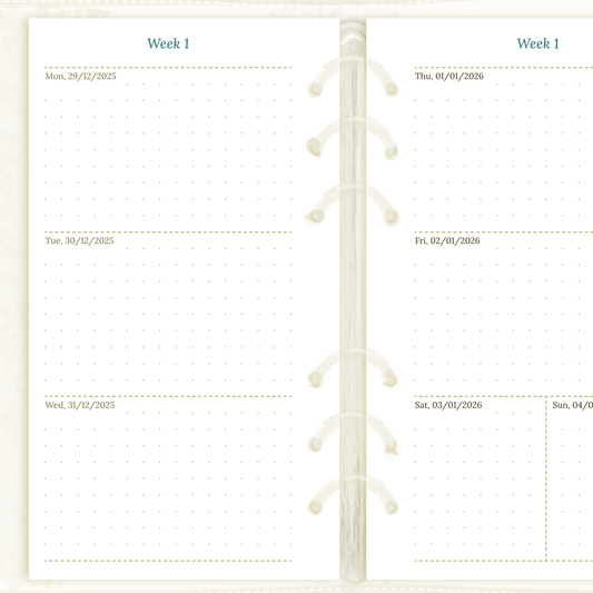 W2P | Week on 2 pages - Personal