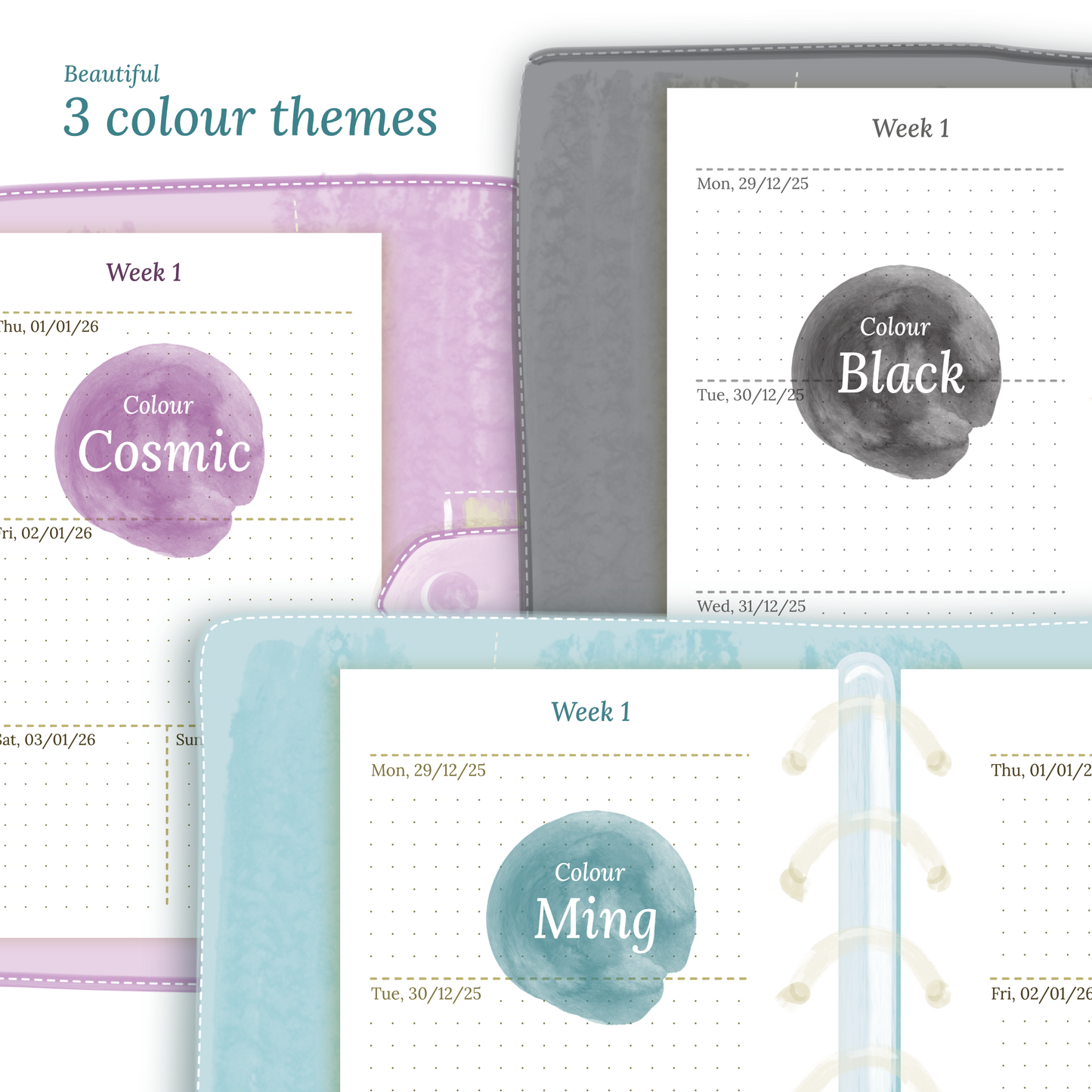 W2P | Week on 2 pages planner - Pocket