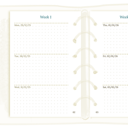 W2P | Week on 2 pages planner - Pocket