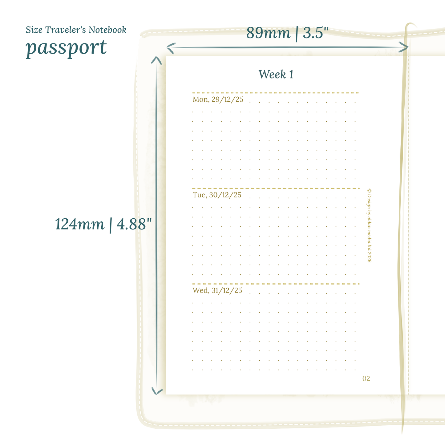 W2P | Week on 2 pages - TN Passport