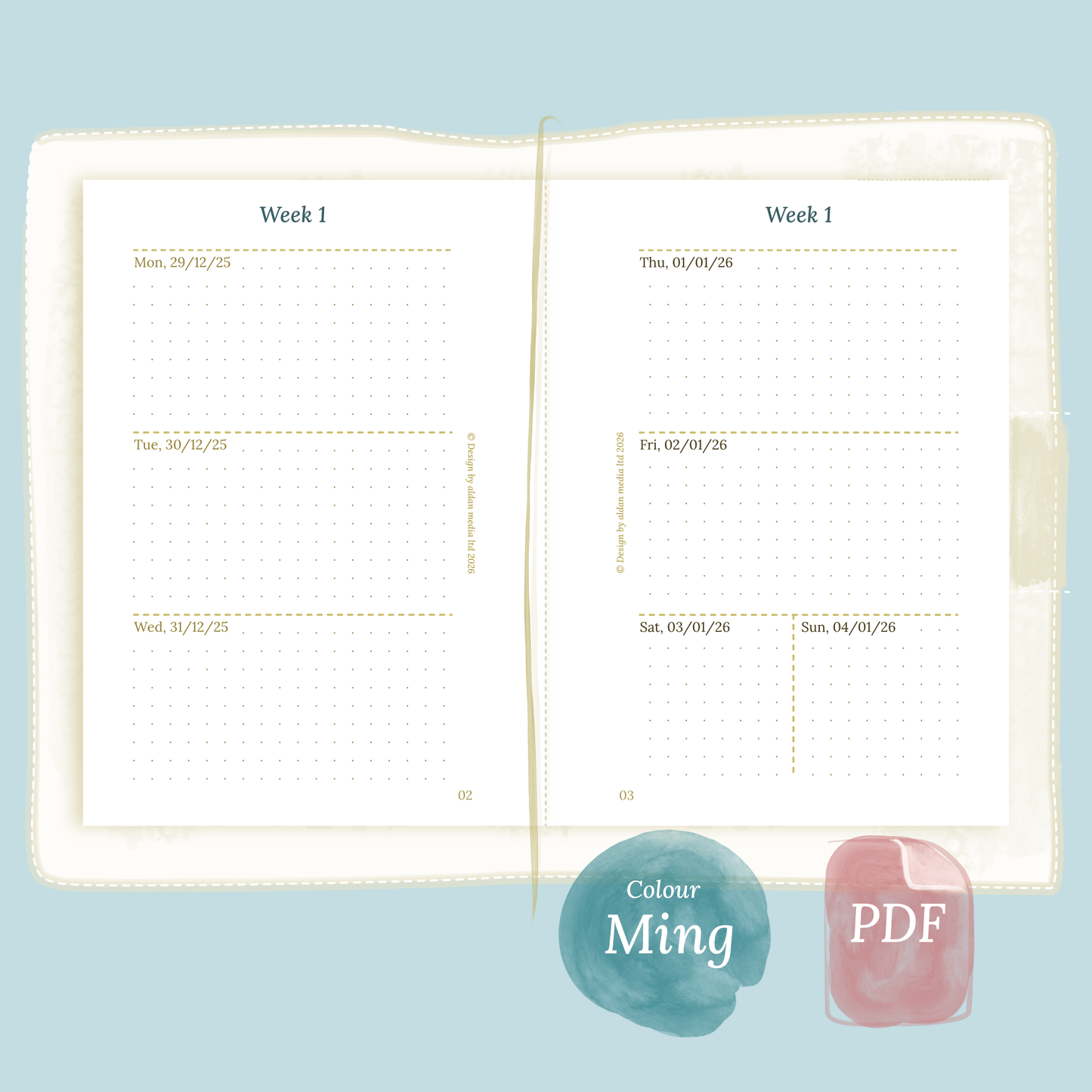 W2P | Week on 2 pages - TN Passport