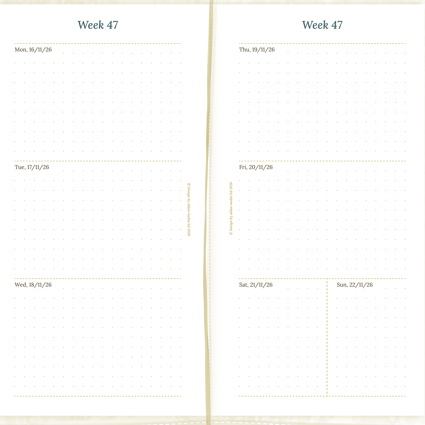 TN Standard | W2P | Week on 2 pages